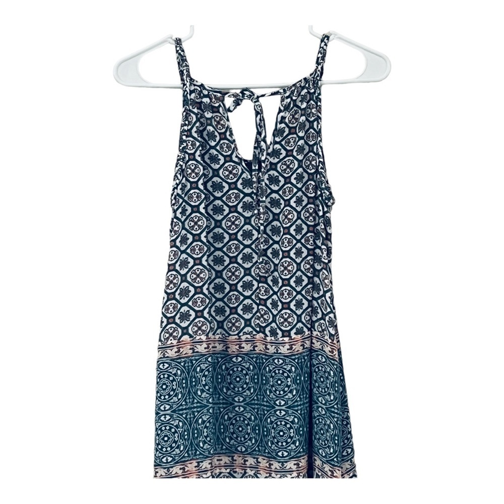 Knox Rose Boho Sleeveless Maxi Dress Paisley Braided Trim - Picture 4 of 4